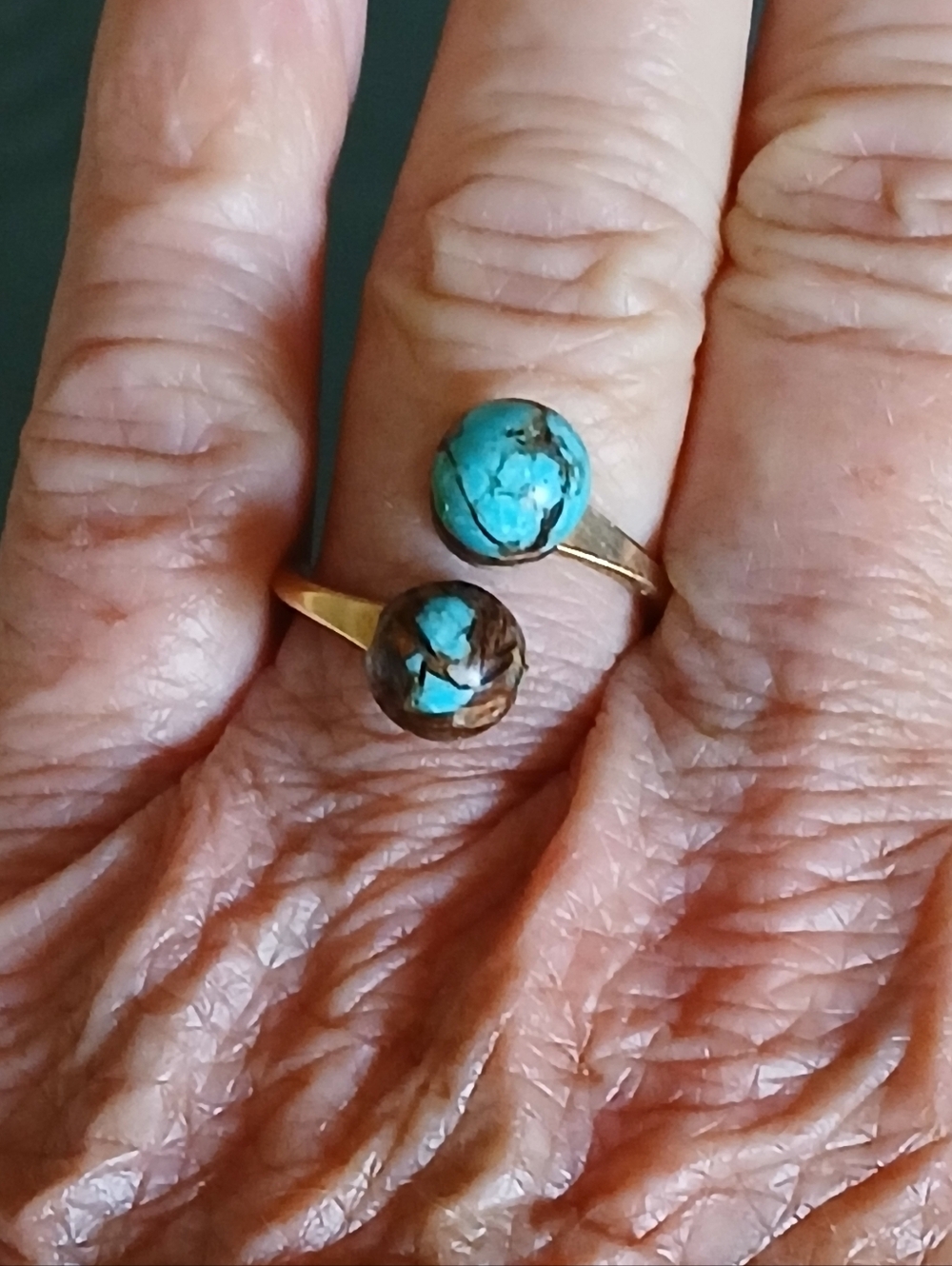 "Turquoise" and goldfilled ring